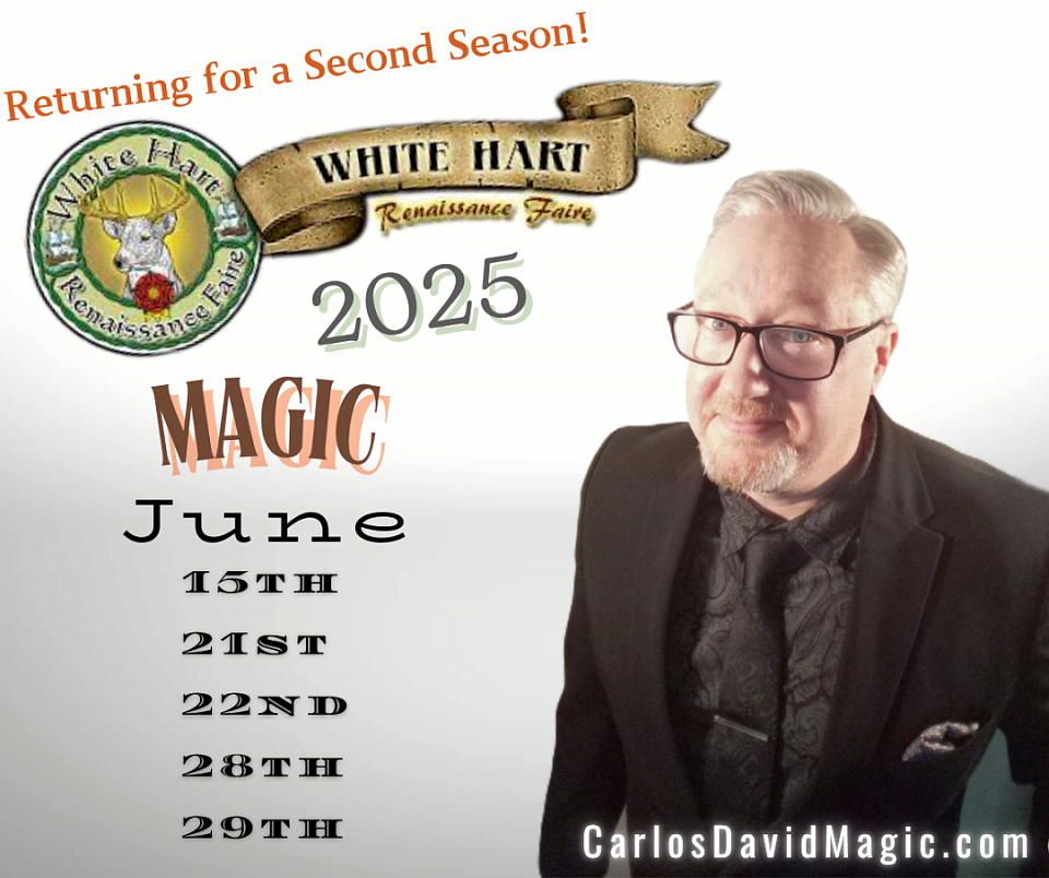 Magician Carlos David, Hartville, Missouri, White Hart Renaissance Faire