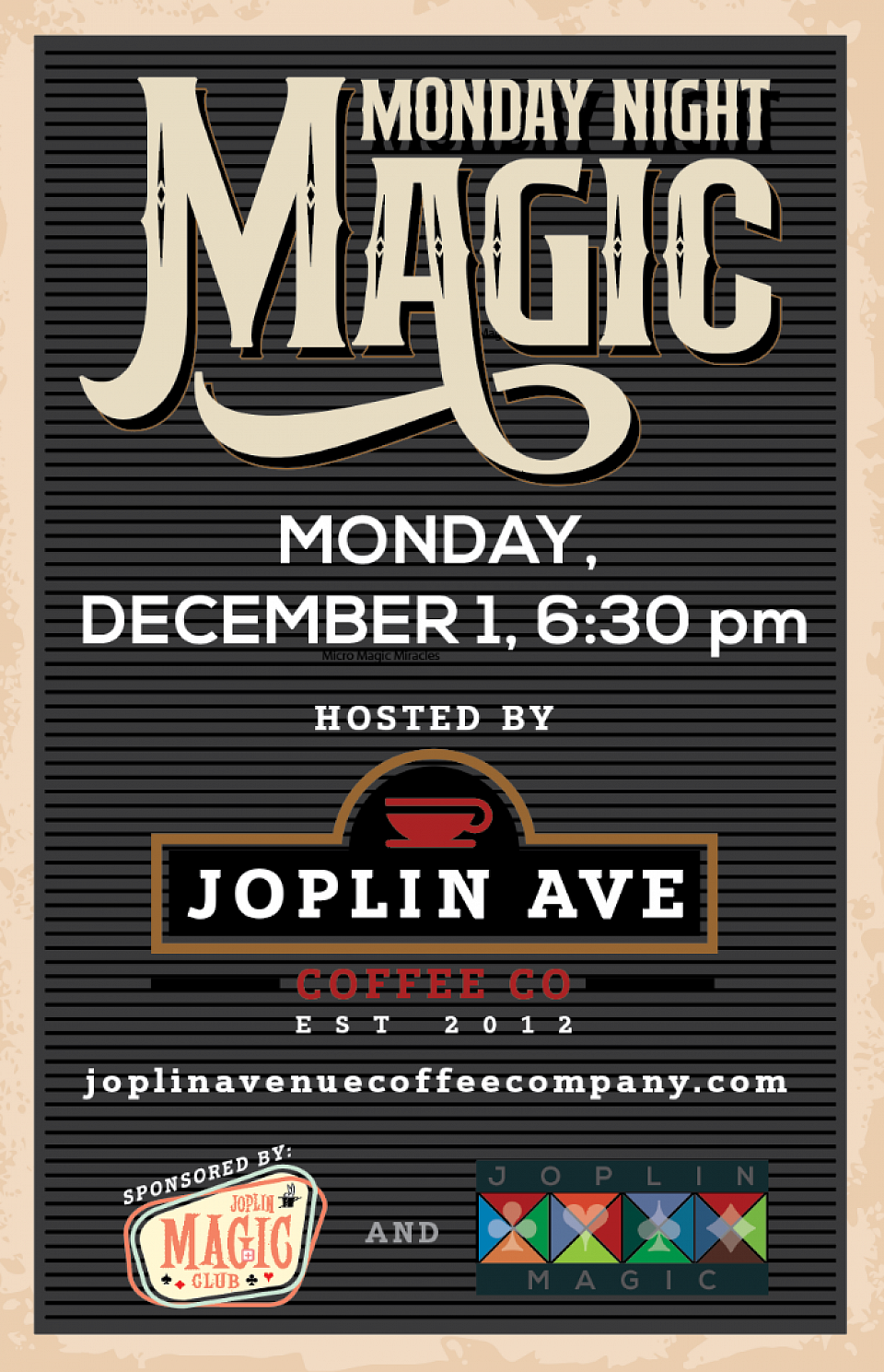 Magician Carlos David performing in Joplin, Missouri with the Joplin Magic Club